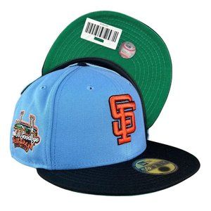 New Era San Francisco Giants "Tell It Goodbye" Patch Sky Blue Hat Size 6 7/8